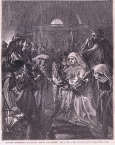 Edoardo presenta il suo figlio neonato ai gallesi AD 1282